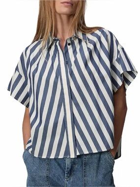 New w/ Tags Rag & Bone Striped Poplin Shirt size Small